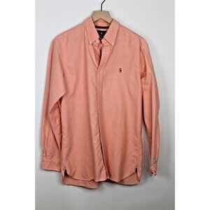 $125 Polo Ralph Lauren Pony Classic Fit Long Sleeve Oxford Shirt L Salmon
